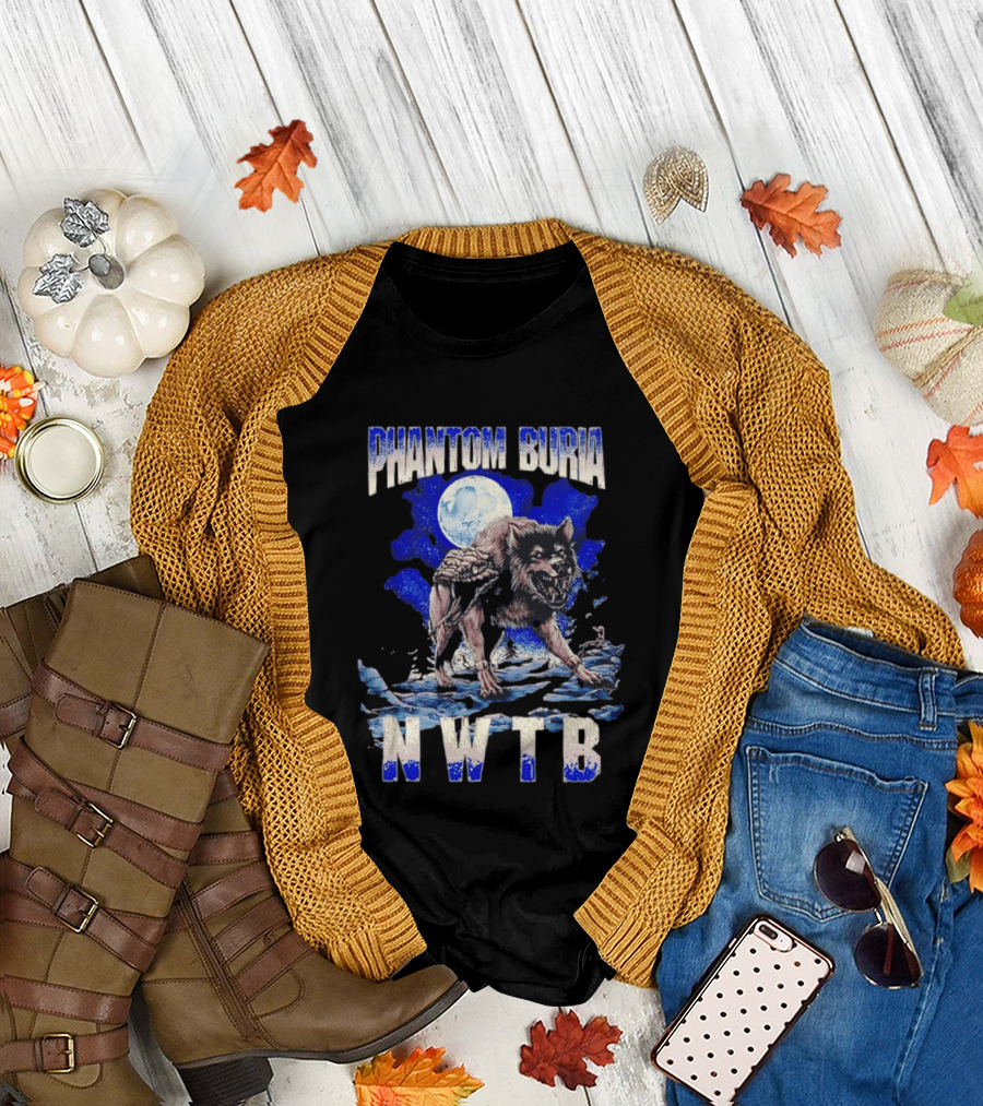 Phantom Burial NWTB Wolf And Snake Under Full Moon T-Shirt