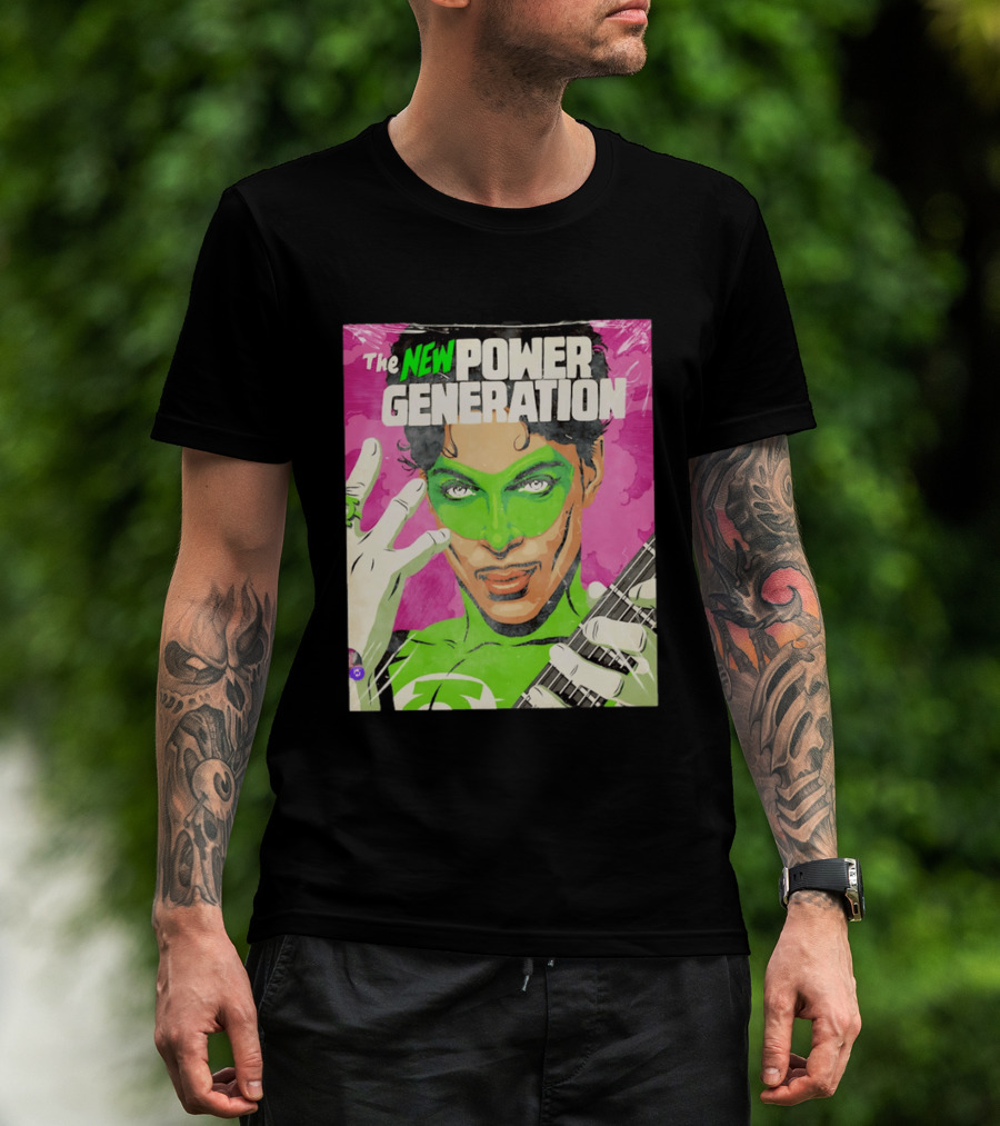 The New Power Generation Prince Green Lantern Guitar Hero T-Shirt
