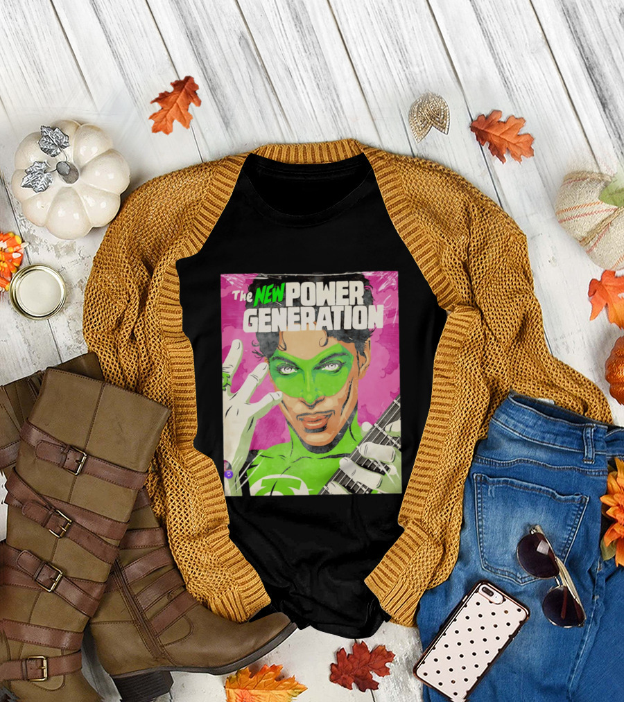 The New Power Generation Prince Green Lantern Guitar Hero T-Shirt