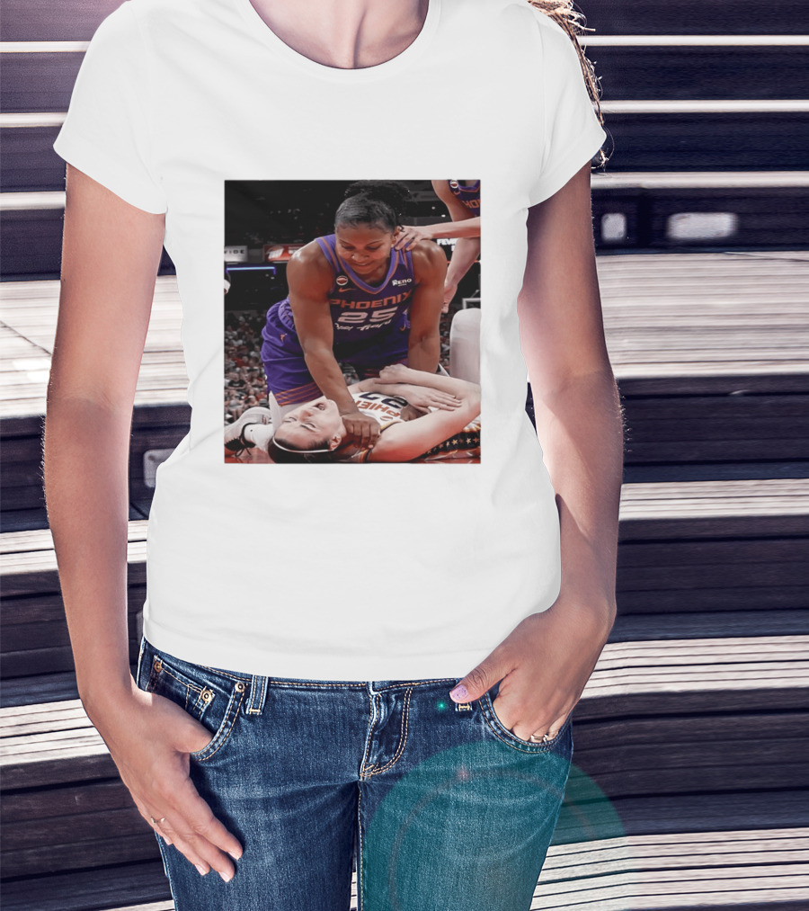 Brittney Griner Phoenix Mercury Caitlin Clark Indiana Fever NBA WNBA Crossover Moment T-Shirt