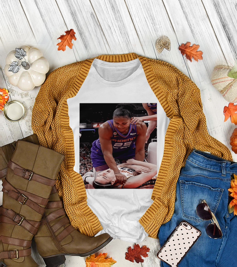 Brittney Griner Phoenix Mercury Caitlin Clark Indiana Fever NBA WNBA Crossover Moment T-Shirt