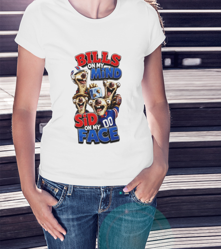 Buffalo Bills On My Mind Funny Sid Character Face Creation T-Shirt