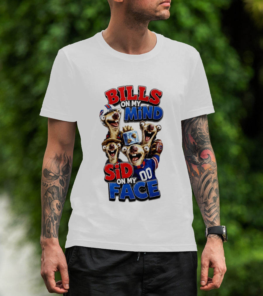 Buffalo Bills On My Mind Funny Sid Character Face Creation T-Shirt