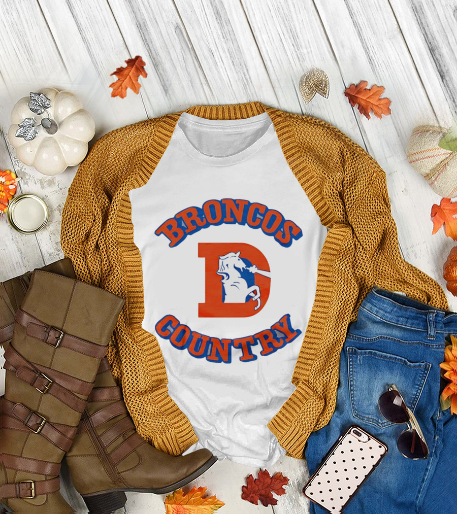 Broncos Country D Letter Horseshoe T-Shirt
