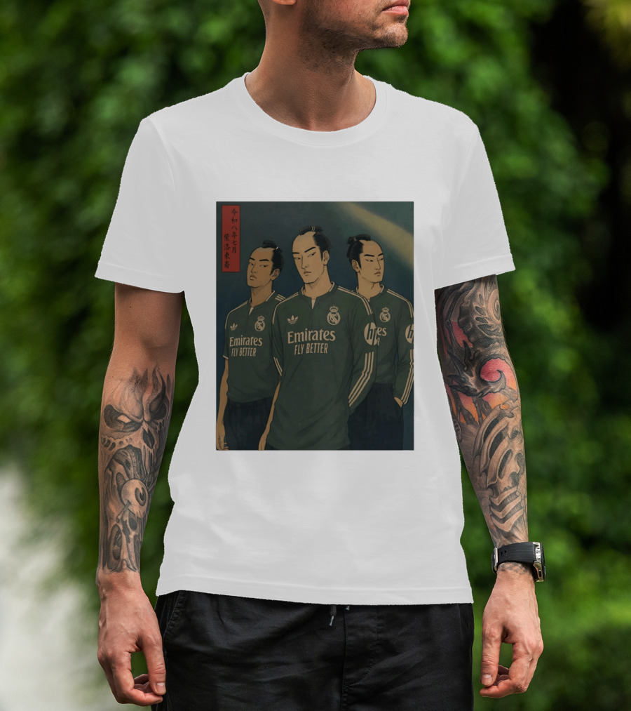 Emirates Fly Better Real Madrid Adidas Samurai Japanese T-Shirt