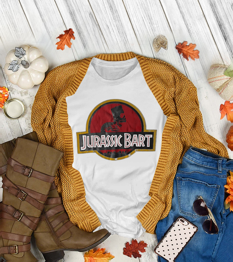 Jurassic Bart The Simpsons Dinosaur Skeleton T-Shirt