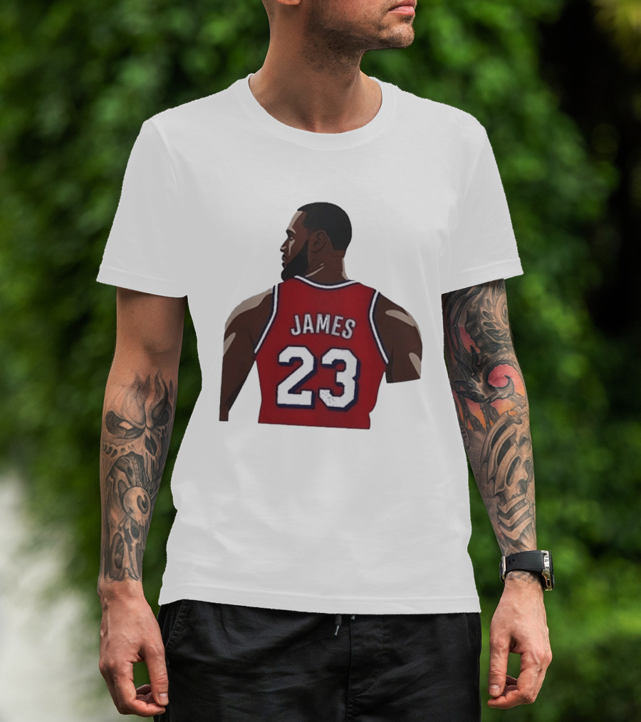 LeBron James 23 Philadelphia 76ers NBA Basketball Lakers Jersey T-Shirt