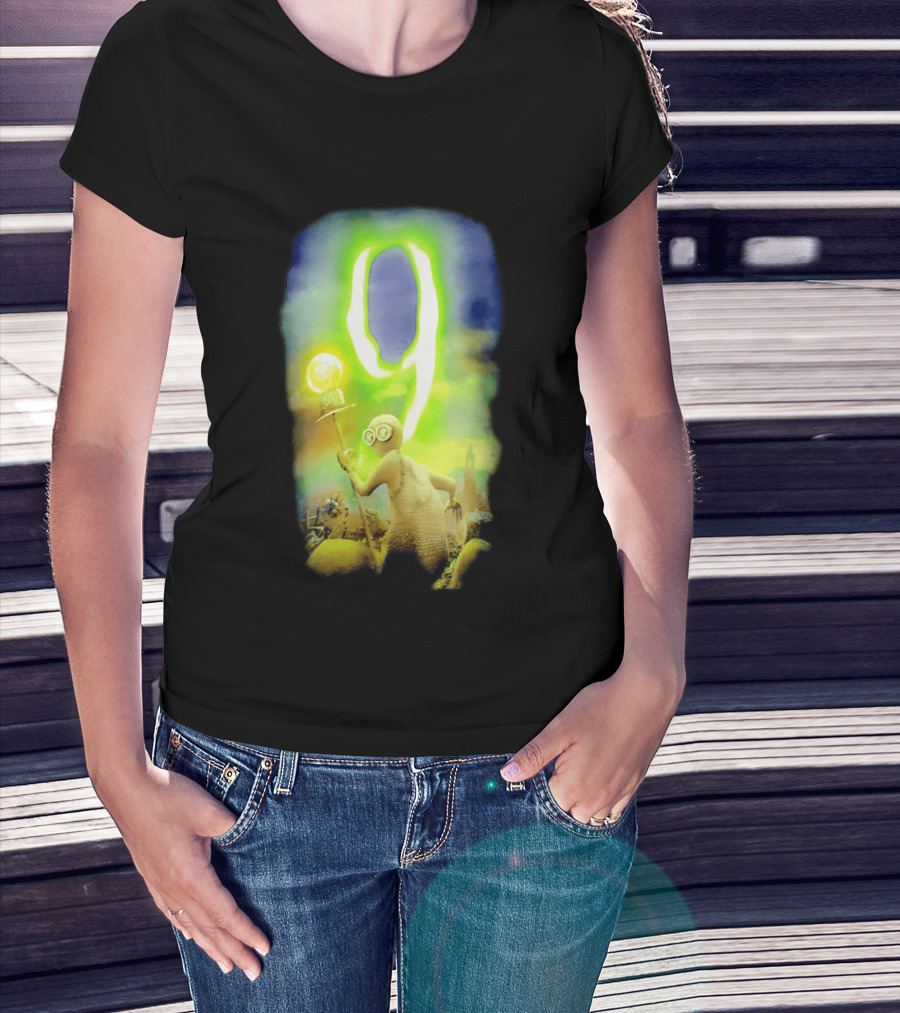 9 Movie Iconic Character With Light Bulb Staff And Gas Mask T-Shirt