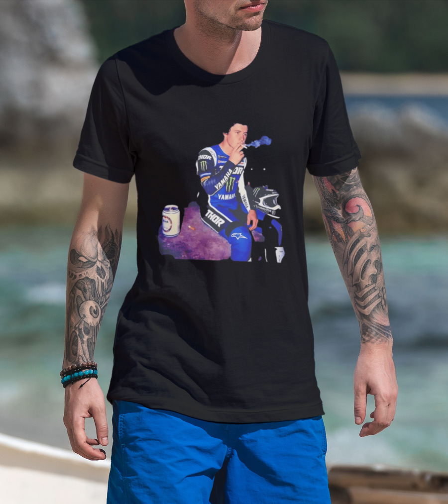 Haiden Deegan Yamaha Thor Monster Energy Smoking Image T-Shirt