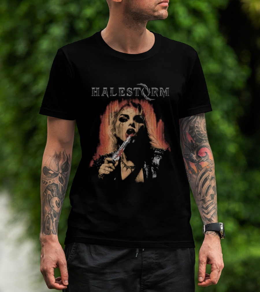Halestorm Don't Forget To Smile Rain Blood T-Shirt