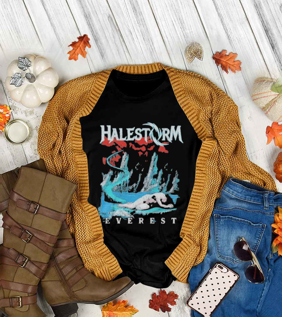 Halestorm Everest Distressed Surreal Mountain Landscape T-Shirt