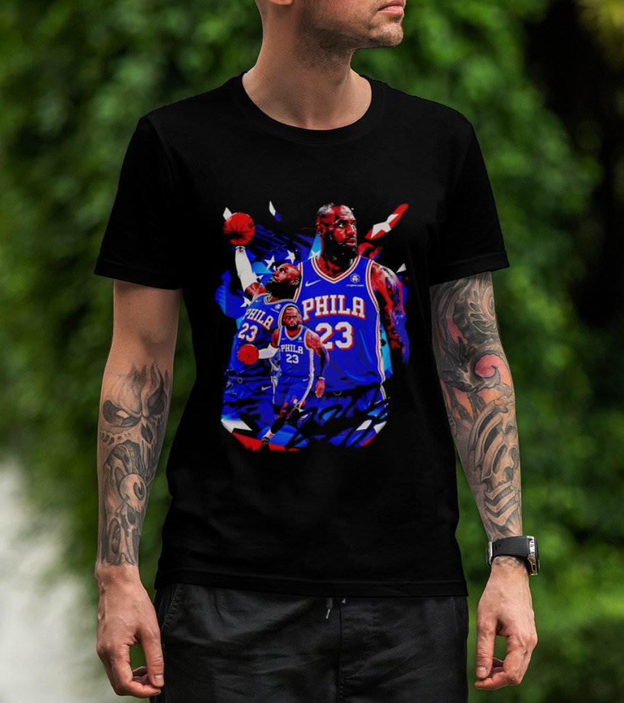 LeBron James Phila 23 Philadelphia 76ers Dunking Crypto Com T-Shirt