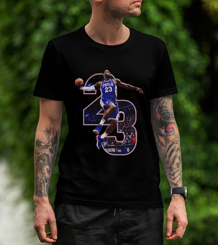 Philadelphia 76ers LeBron James 23 NBA Jump Dunk T-Shirt