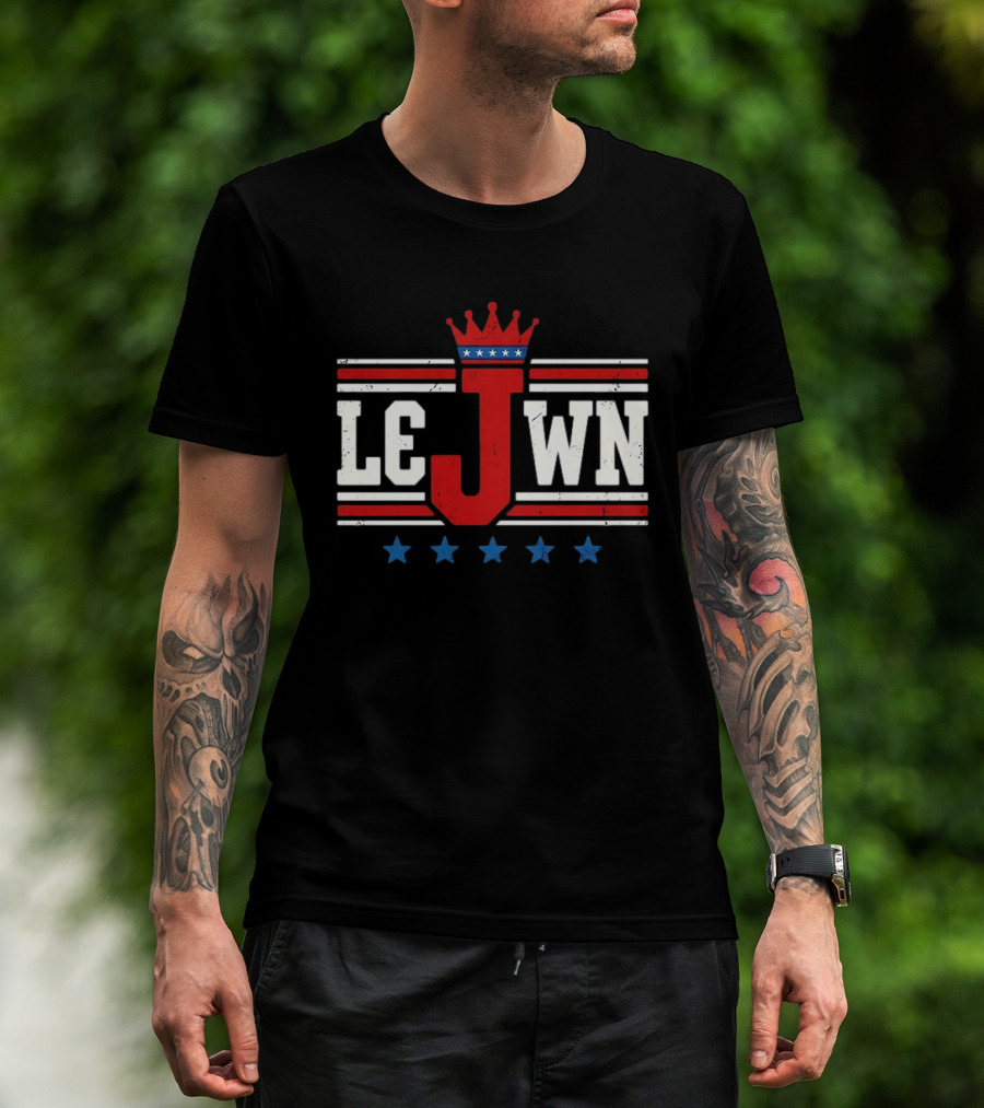 Philadelphia 76ers LeJWN NBA Crown Stars T-Shirt