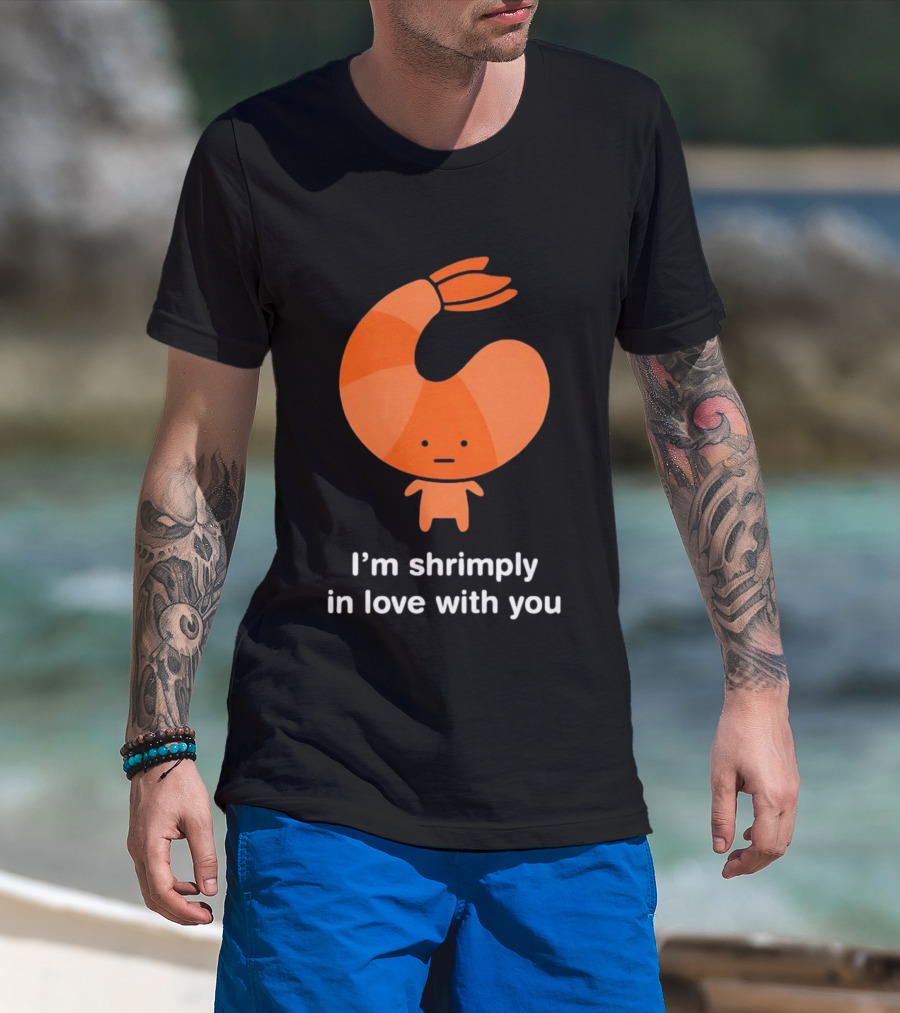 I'm Shrimply In Love With You Cute Shrimp Pun T-Shirt