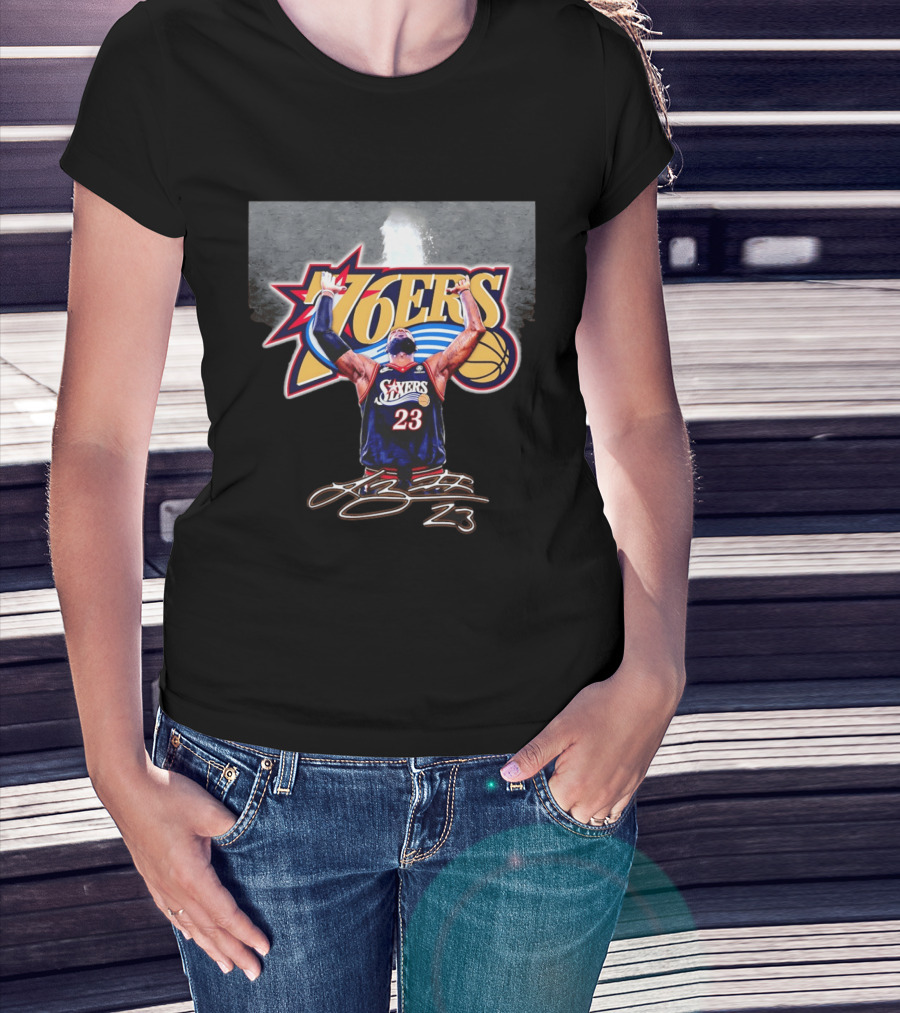 Philadelphia 76ers LeBron James Number 23 Basketball Celebration T-Shirt