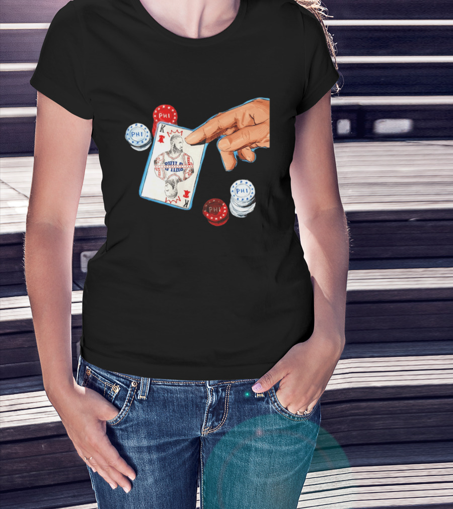 Philadelphia 76ers King Playing Card LeBron James The Last Hand T-Shirt