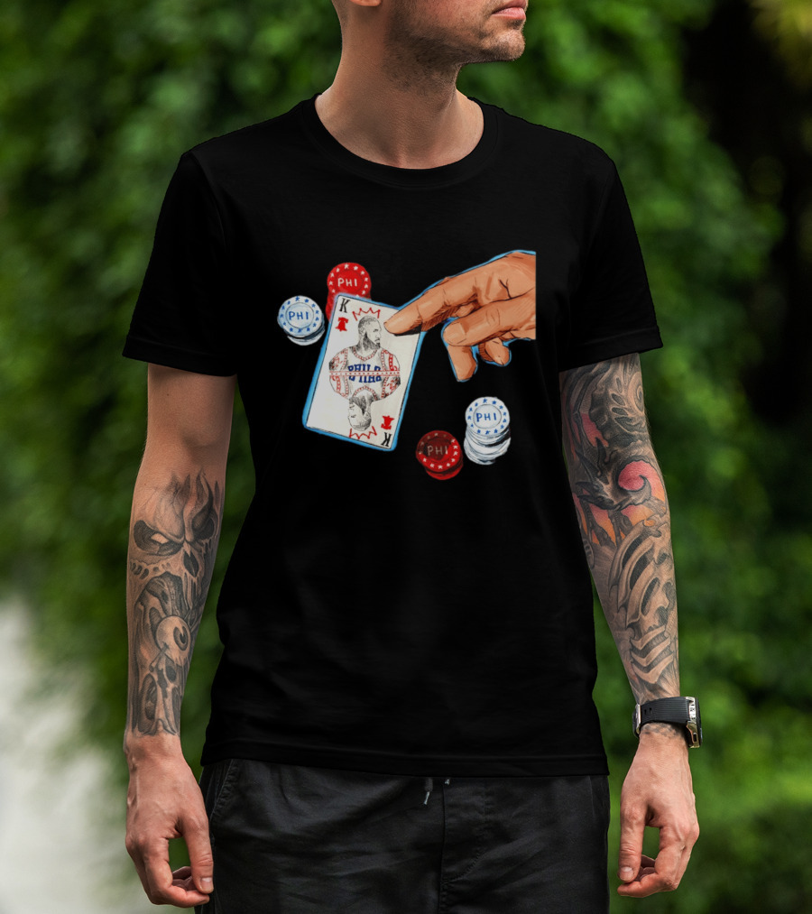 Philadelphia 76ers King Playing Card LeBron James The Last Hand T-Shirt