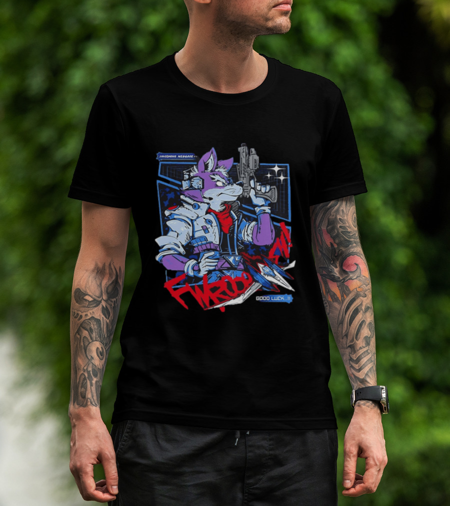 Incoming Message Fwooom Good Luck Star Fox Gaming T-Shirt