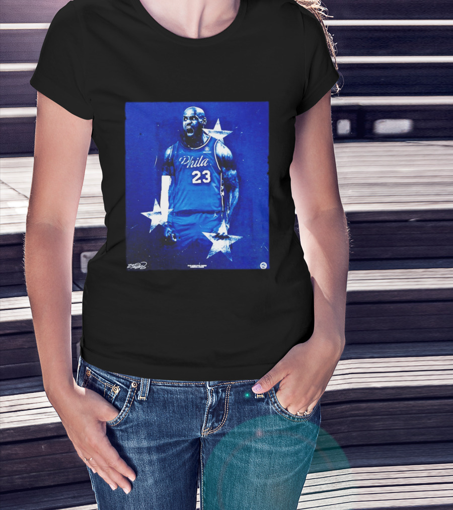 LeBron James Philadelphia 76ers Philly 23 Blue Stars T-Shirt