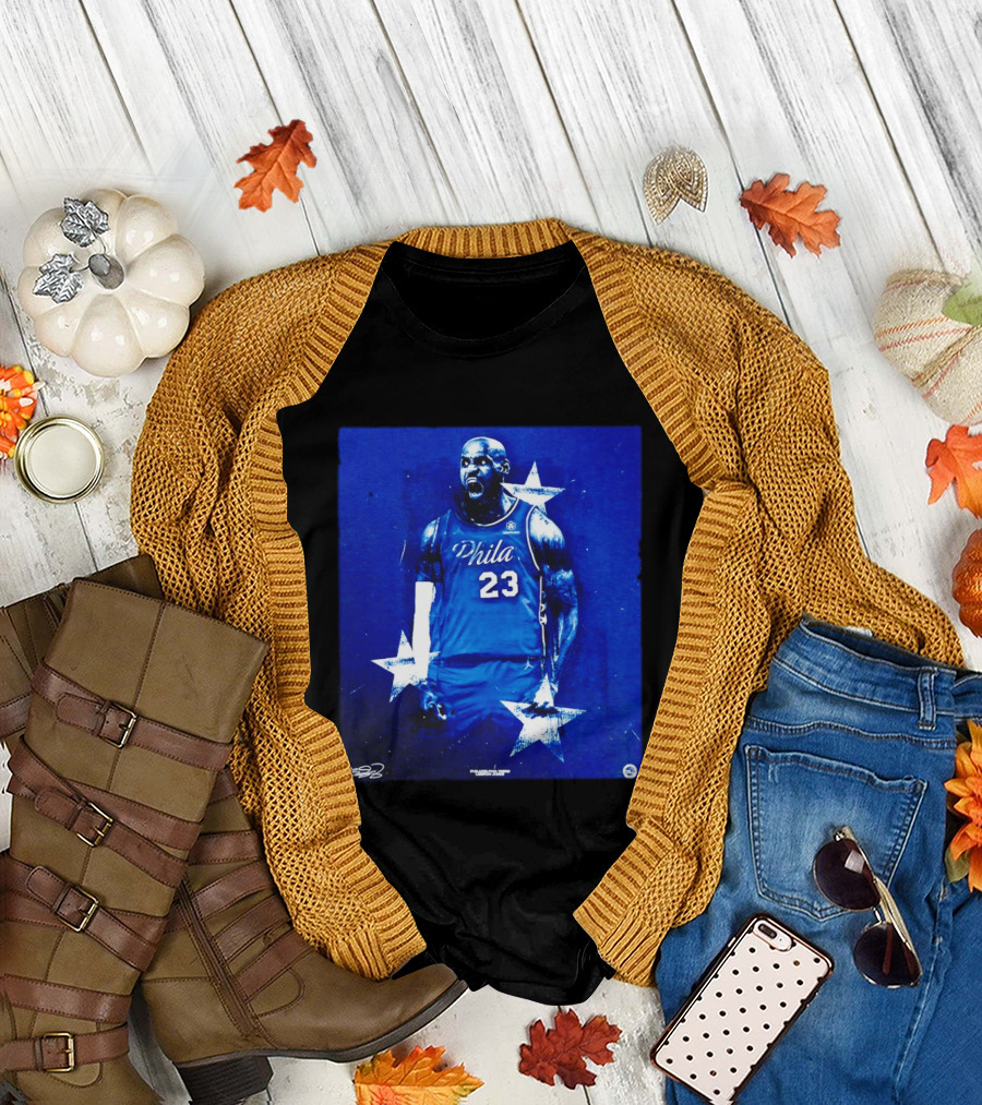LeBron James Philadelphia 76ers Philly 23 Blue Stars T-Shirt
