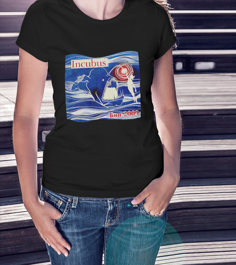 Incubus Tour 2009 Anglerfish Mermaid T-Shirt
