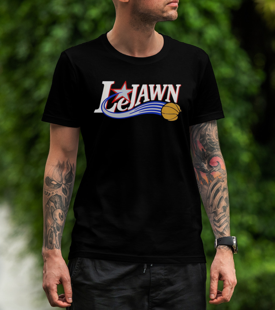 LeJawn Philadelphia 76ers LeBron James 23 NBA Niners Basketball Star T-Shirt