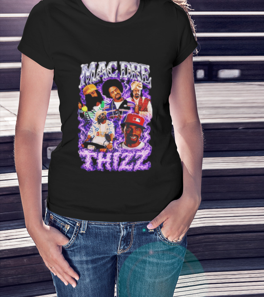 Mac Dre Thizz Collage Purple Rap Music T-Shirt