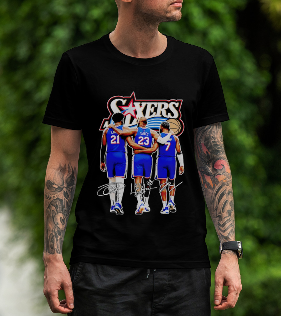 Philadelphia 76ers Embiid James Harden Back To Back Basketball Stars Sixers T-Shirt