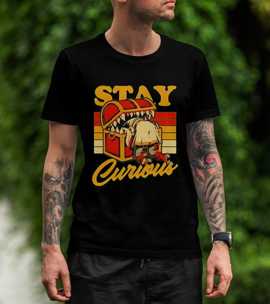 Stay Curious Mimic Dungeons And Dragons Role Playing Game T-Shirt