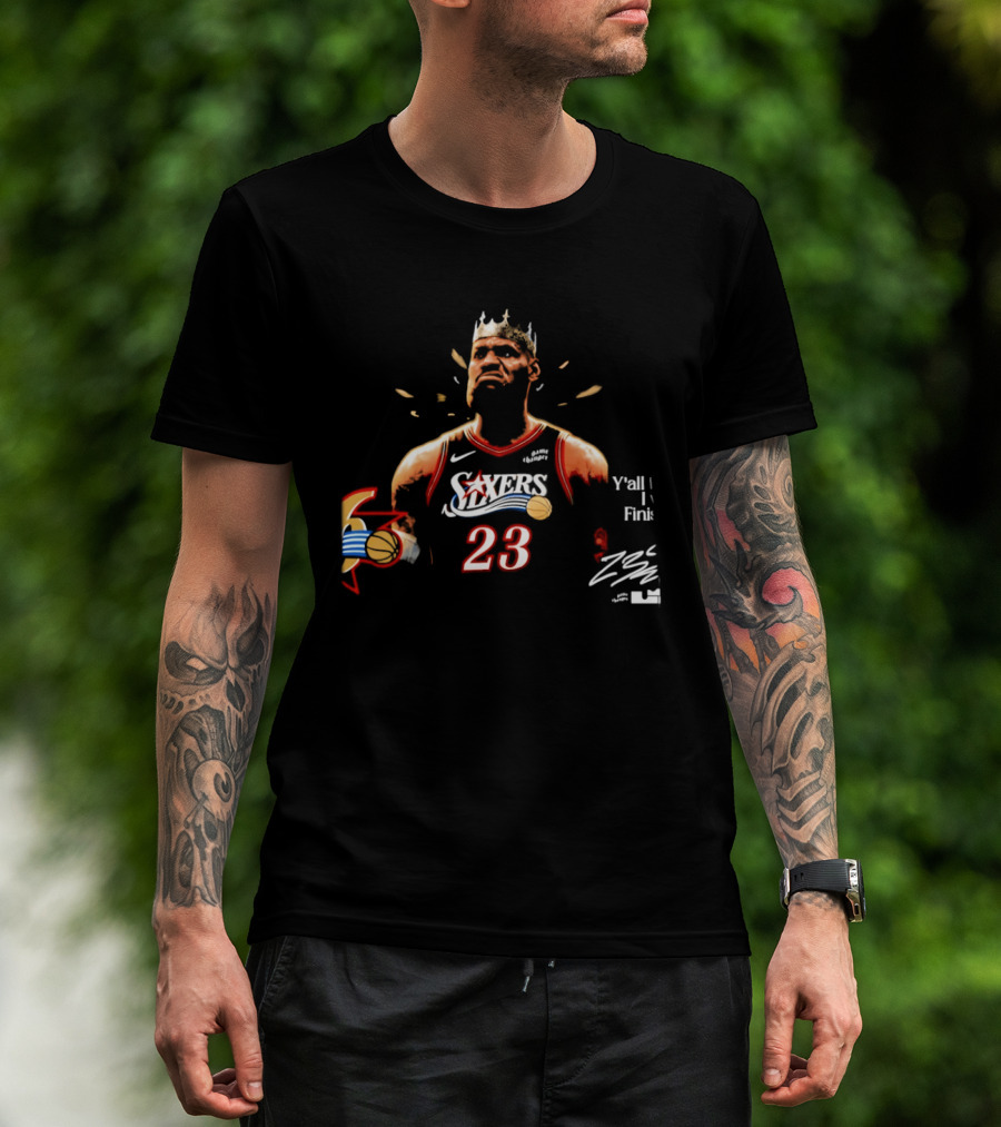 King LeBron James 23 Philadelphia 76ers Crossover Art NBA Basketball T-Shirt
