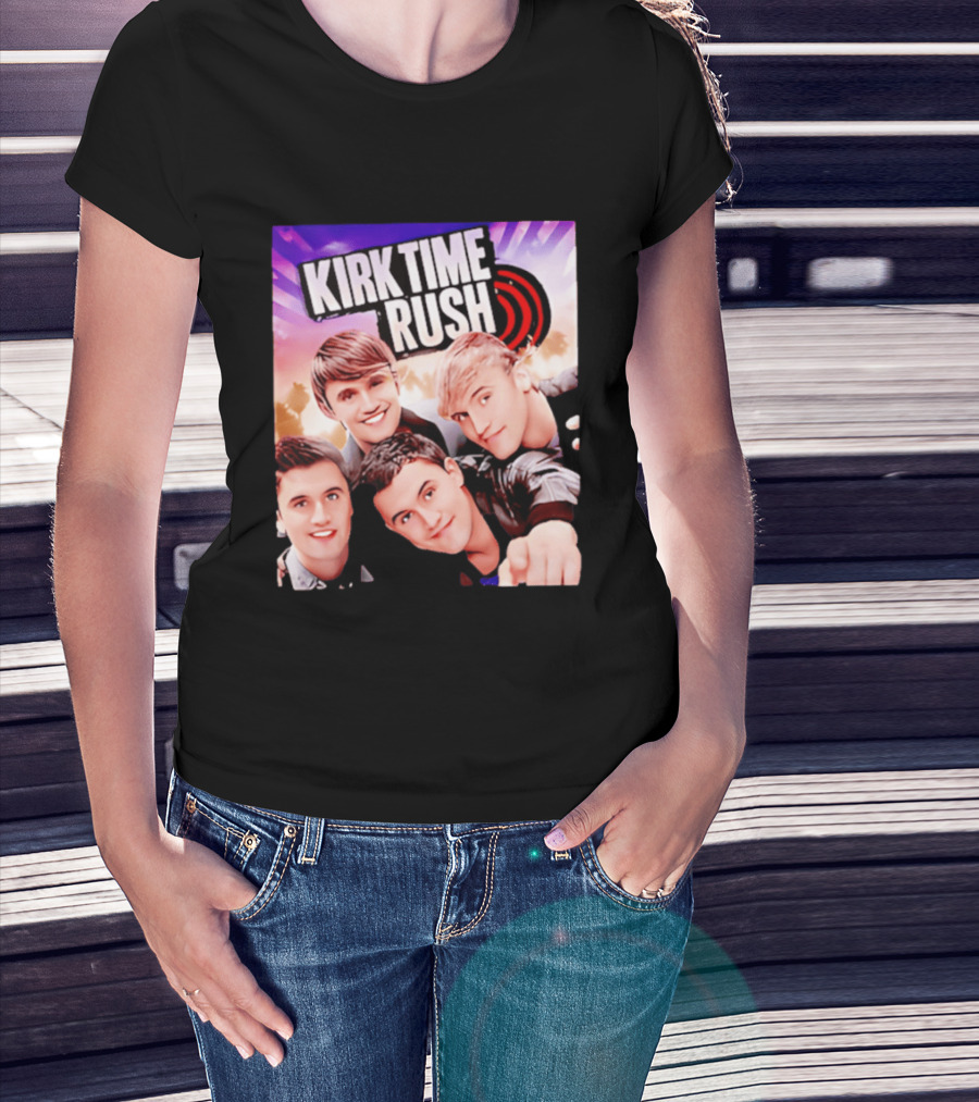 Kirk Time Rush Band Members With Palm Trees T-Shirt