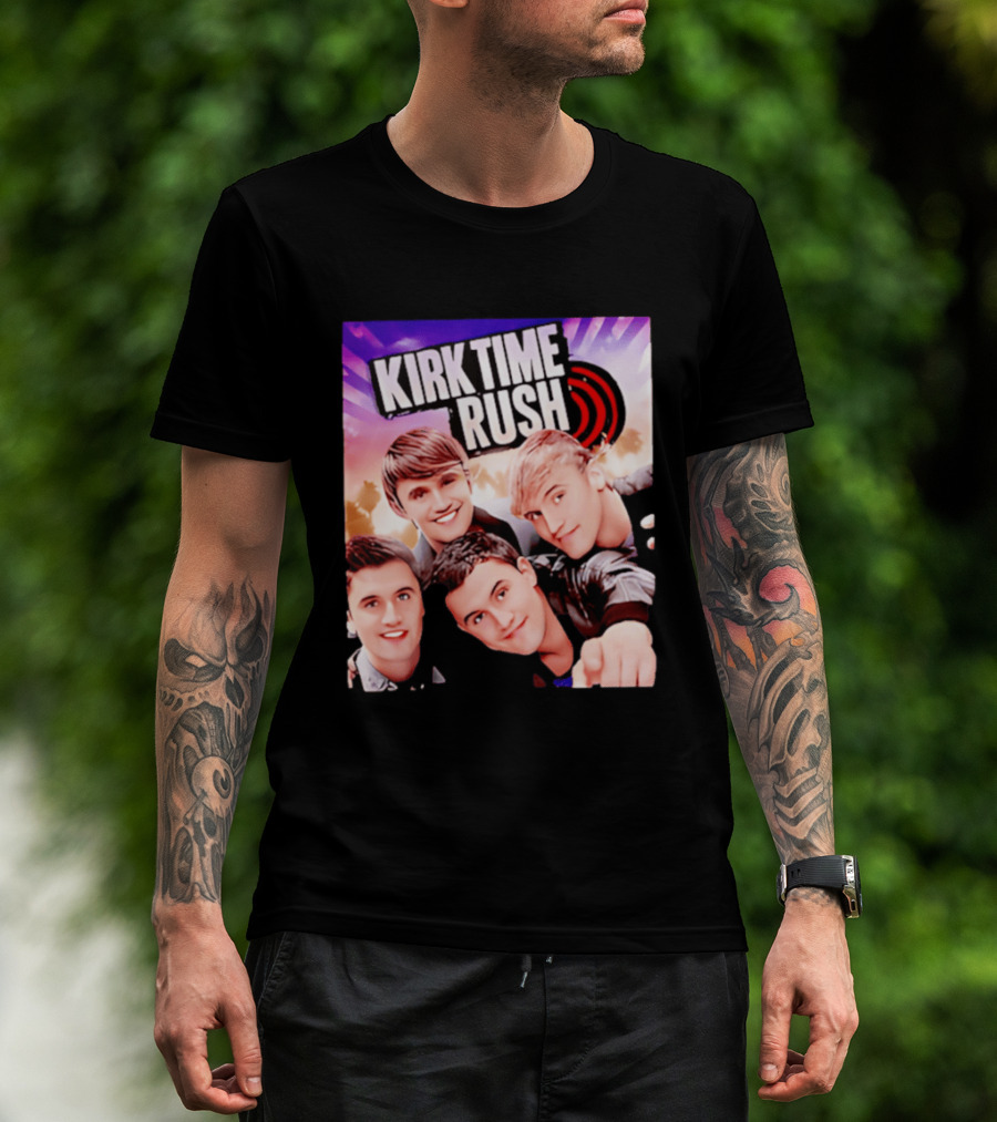 Kirk Time Rush Band Members With Palm Trees T-Shirt