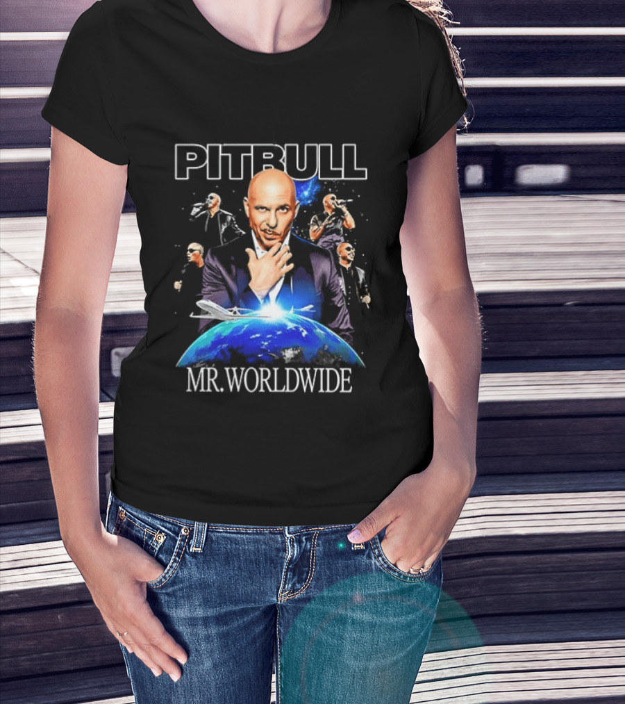 PITBULL Mr Worldwide Armando Christian Pérez Collage T-Shirt
