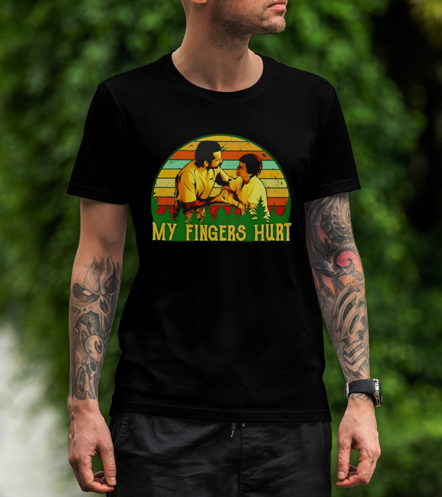 Happy Gilmore My Fingers Hurt Scene Vintage Style Adam Sandler T-Shirt