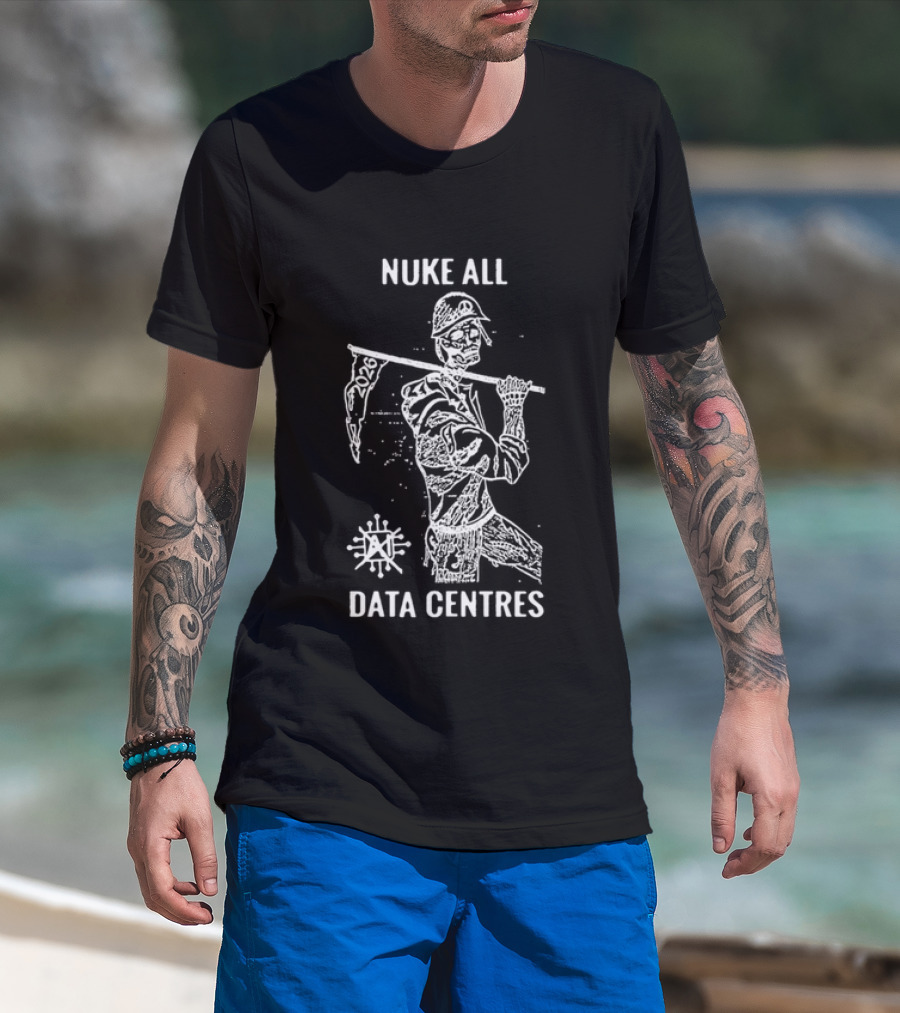 Nuke All Data Centres 2026 AI Skull Soldier Nuclear T-Shirt