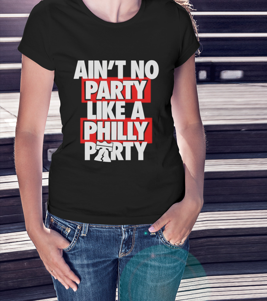 Philadelphia 76ers Ain't No Party Like A Philly Party Liberty Bell T-Shirt