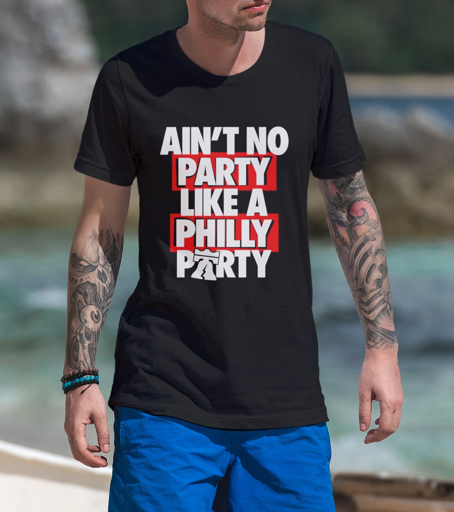 Philadelphia 76ers Ain't No Party Like A Philly Party Liberty Bell T-Shirt