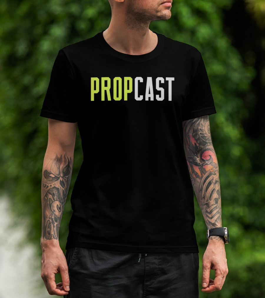 Propcast Podcast Merchandise Yellow And White T-Shirt