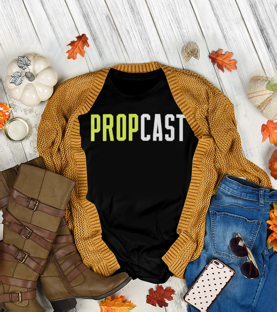 Propcast Podcast Merchandise Yellow And White T-Shirt