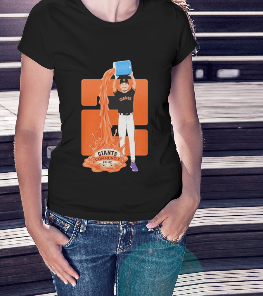 San Francisco Giants Community Fund Player Orange Bucket Splash T-Shirt