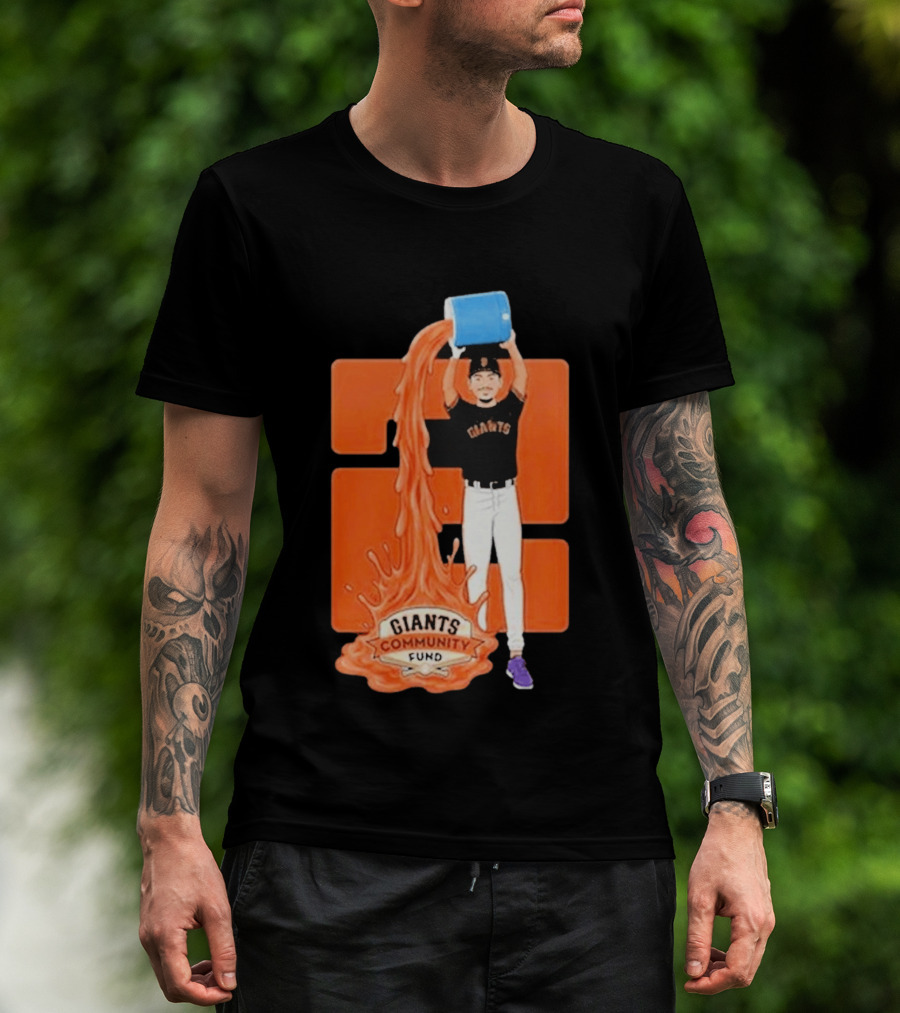 San Francisco Giants Community Fund Player Orange Bucket Splash T-Shirt