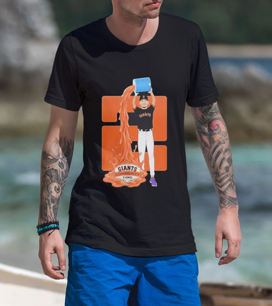 San Francisco Giants Community Fund Player Orange Bucket Splash T-Shirt