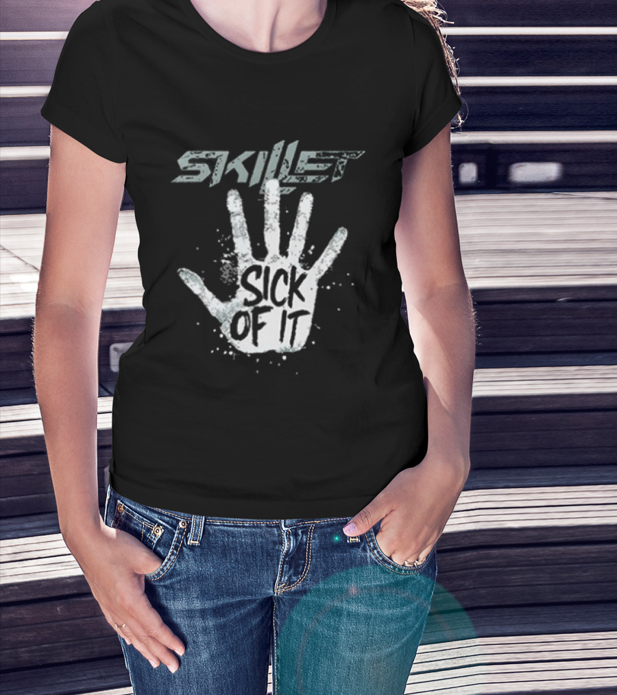 Skillet Sick Of It Comatose 20 Years Still Screaming Tour 2026 Handprint T-Shirt