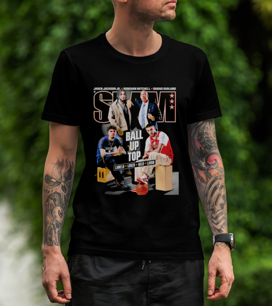 Slam Magazine Ball Up Top LaMelo Lonzo Gelo LaVar Chicago Bulls Legends T-Shirt