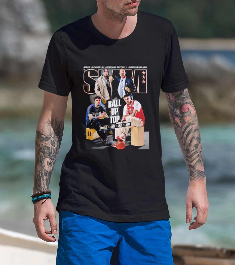 Slam Magazine Ball Up Top LaMelo Lonzo Gelo LaVar Chicago Bulls Legends T-Shirt