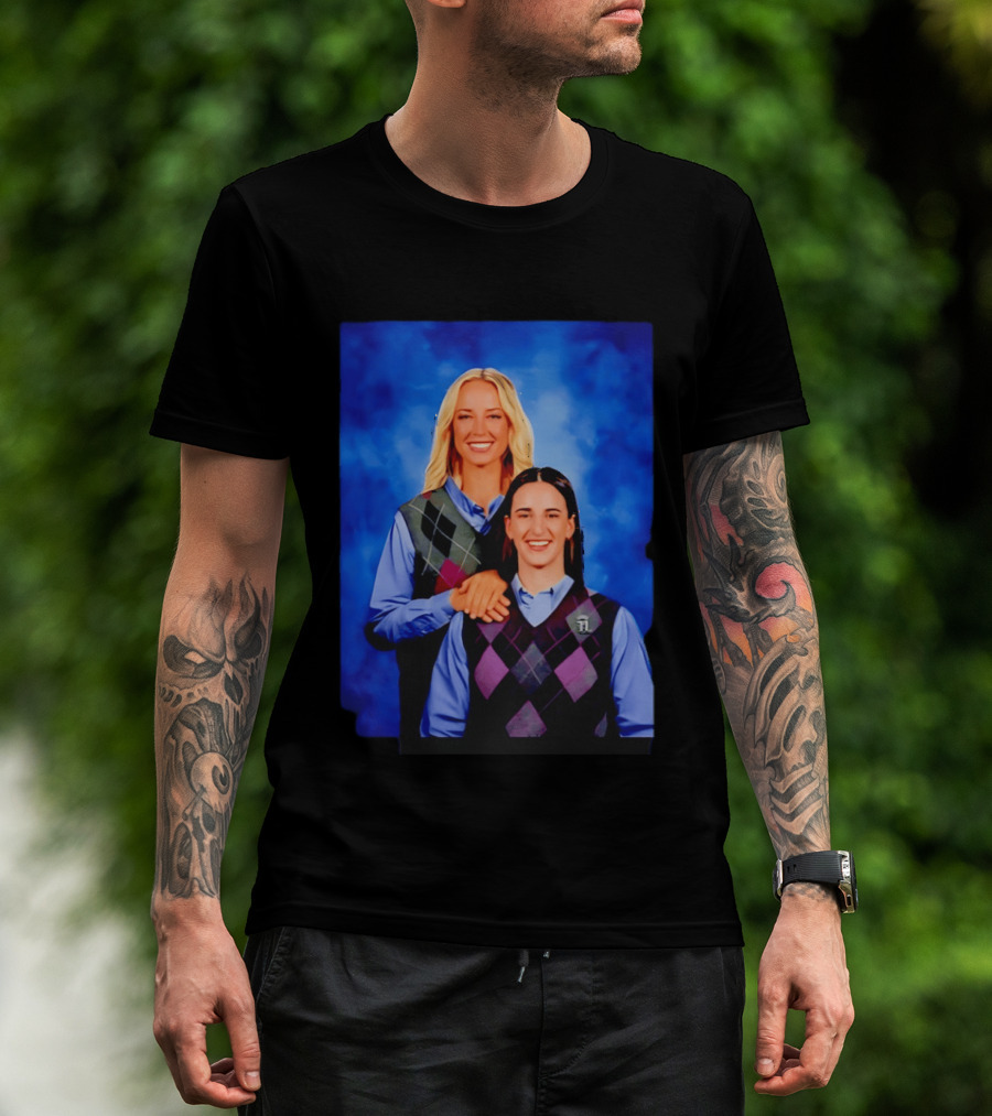 Sophie Cunningham Vs Caitlin Clark Step Brothers Portrait Style Sports Rivalry T-Shirt