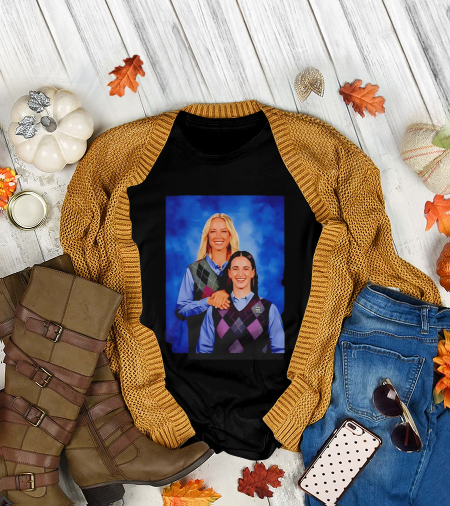 Sophie Cunningham Vs Caitlin Clark Step Brothers Portrait Style Sports Rivalry T-Shirt