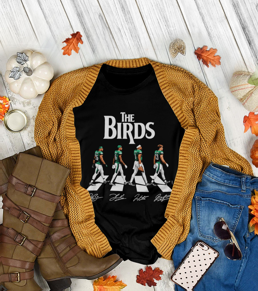 The Birds Philadelphia Eagles Abbey Road Players Signatures T-Shirt