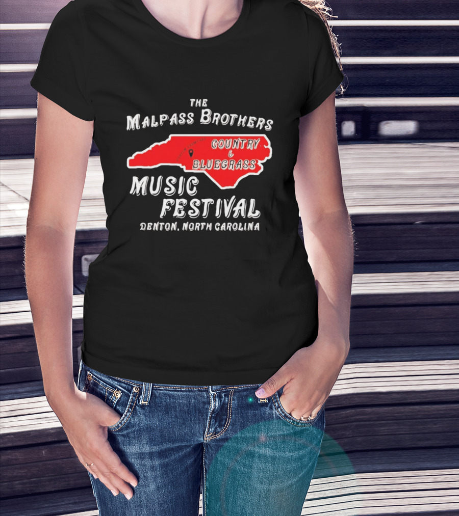 The Malpass Brothers Country Bluegrass Music Festival Denton North Carolina T-Shirt